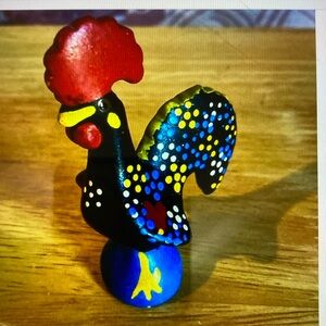 Rare Rooster Handpainted